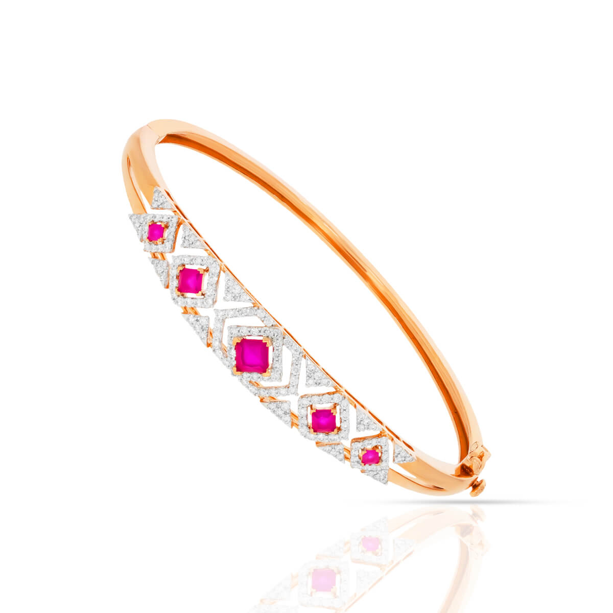 Delicate Pink Gemstone Diamond Bracelet with Free Gold Coin