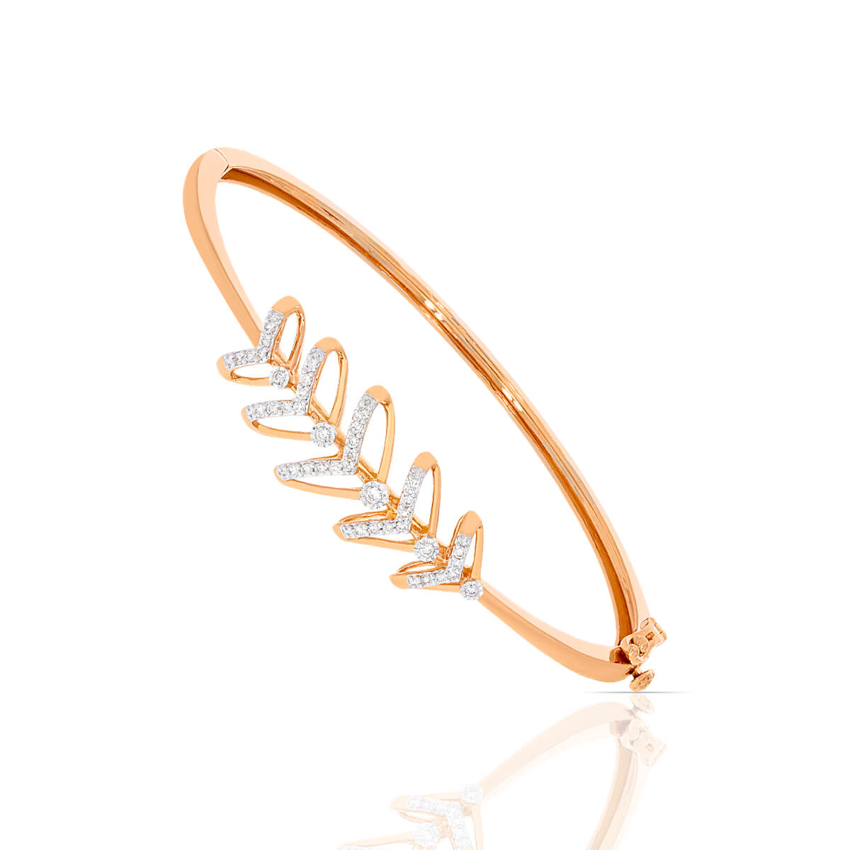 The Graceful Leaf Diamond Bracelet with Free Gold Coin