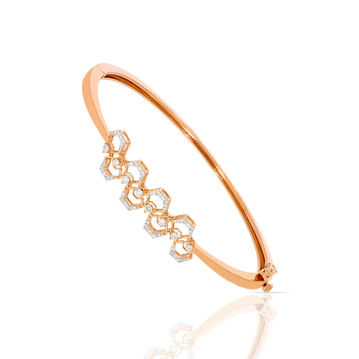 Diamond Gleam Rose Gold Bracelet with Free Gold Coin