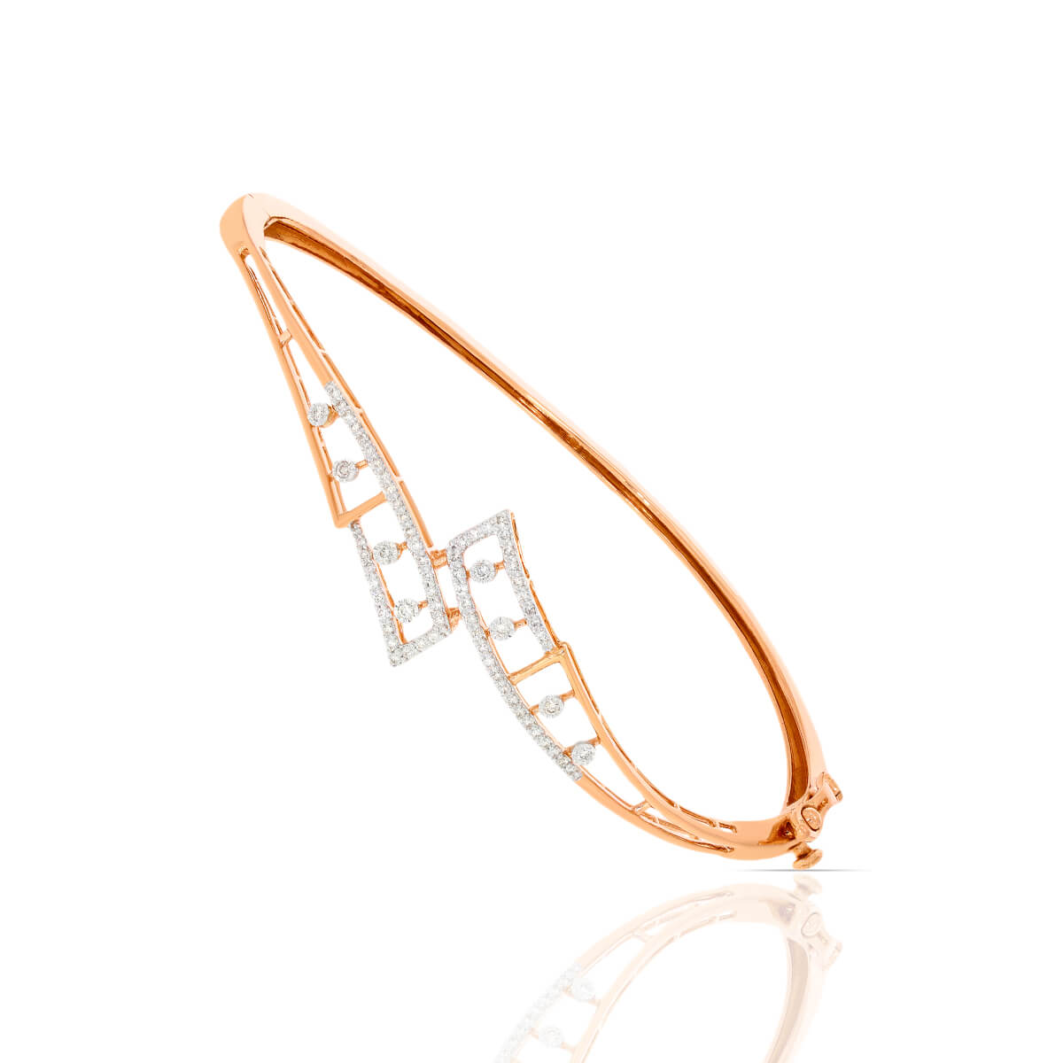 Gleaming Rose Gold Diamond Bracelet