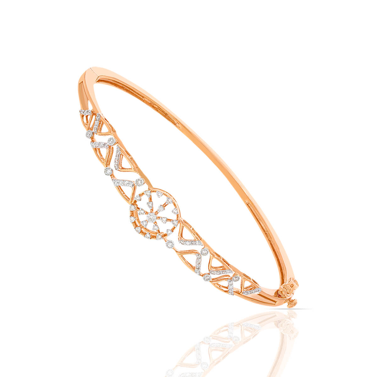 Elegance in Rose Gold Diamond Bracelet