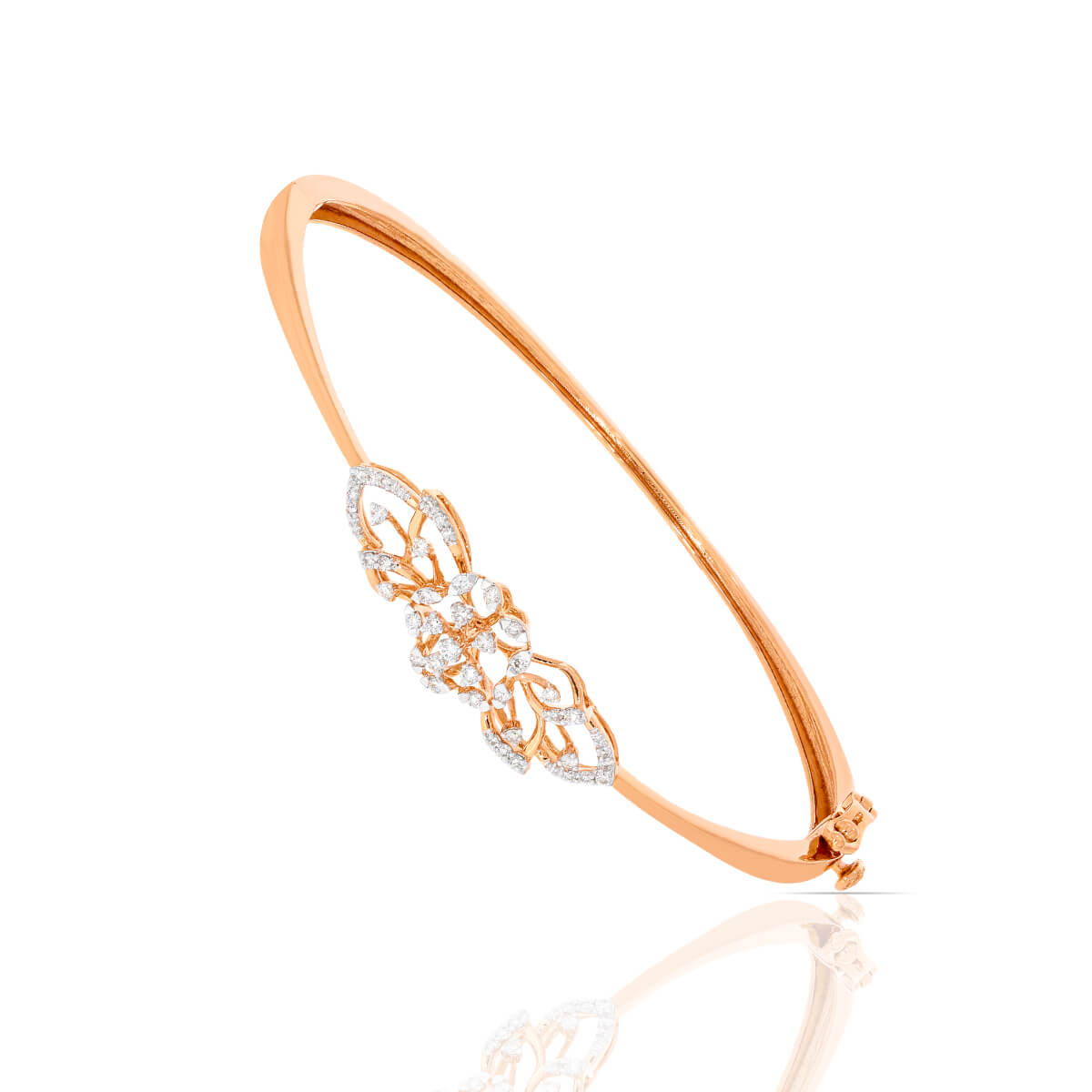 Floral Diamond Delight Rose Gold Bracelet with Free Gold Coin