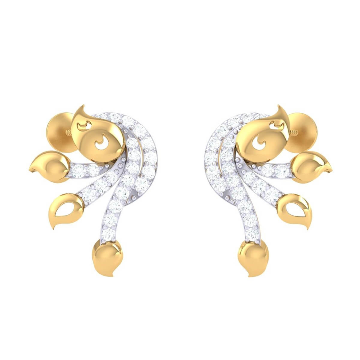 Diamond Earrings with Free Gold Coin