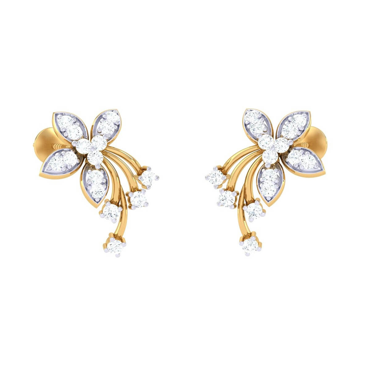 Diamond Earrings with Free Gold Coin