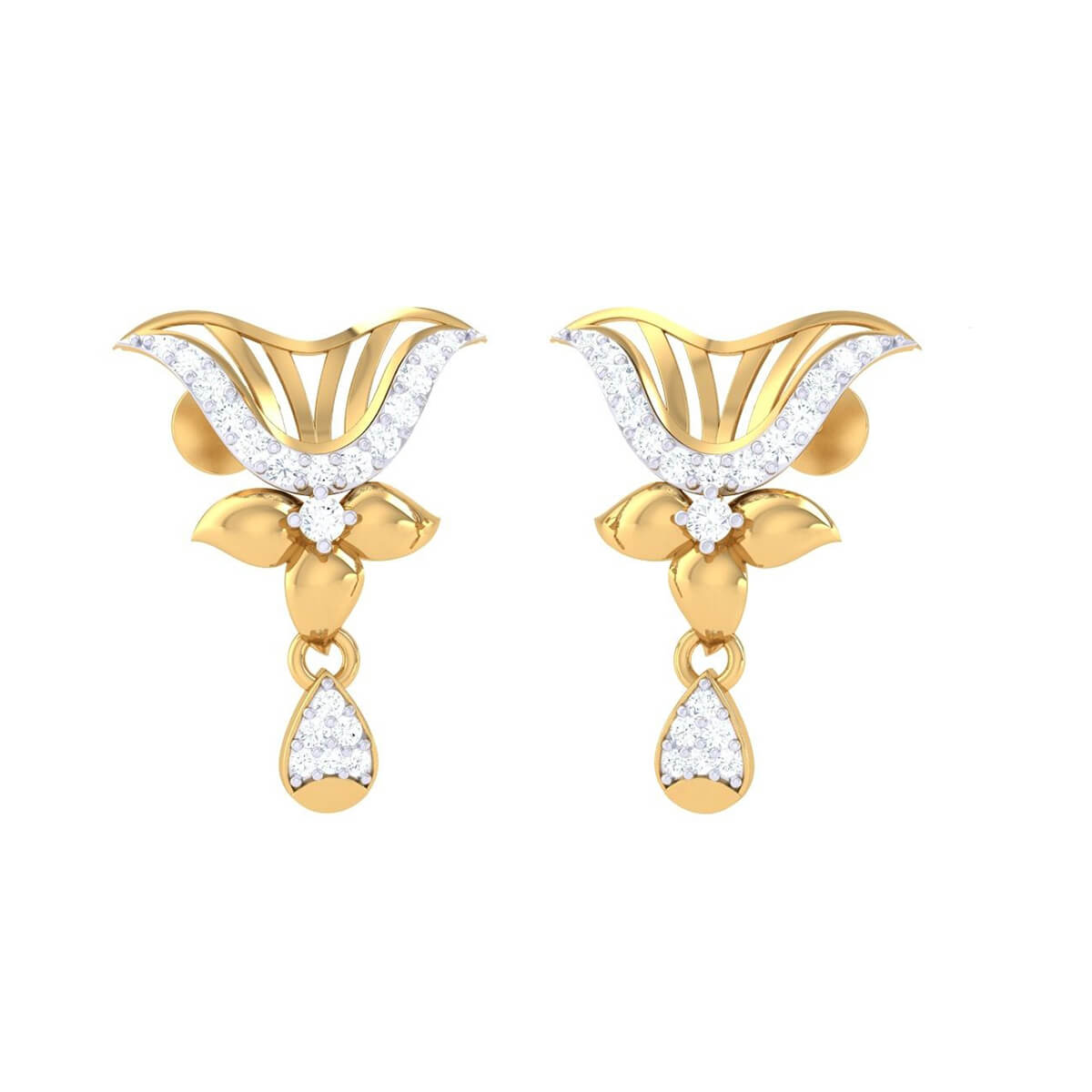 Diamond Earrings with Free Gold Coin