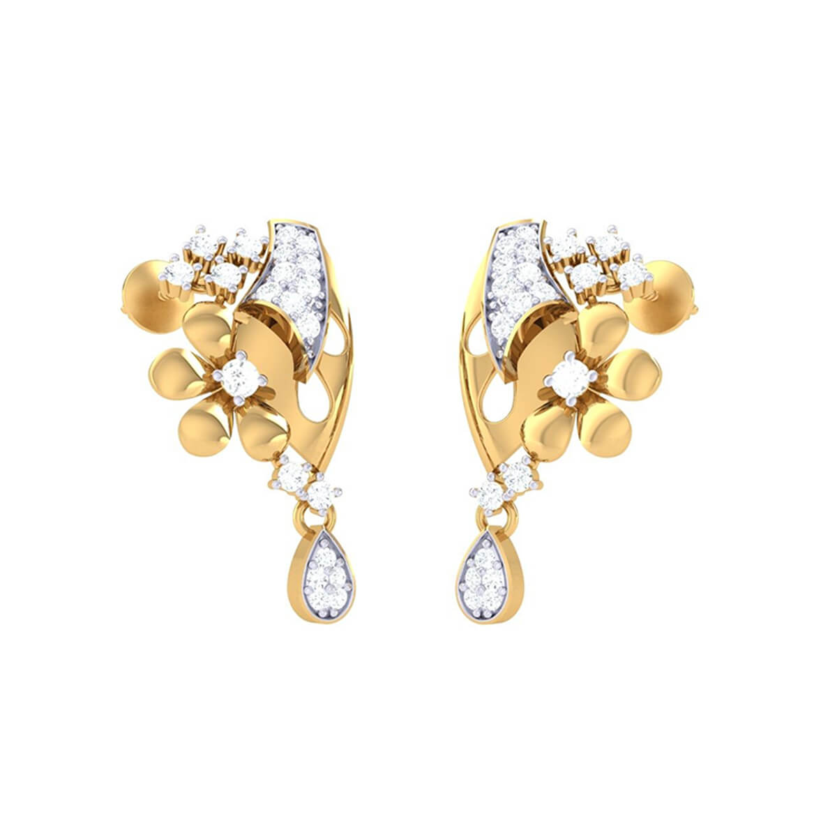 Diamond Earrings with Free Gold Coin