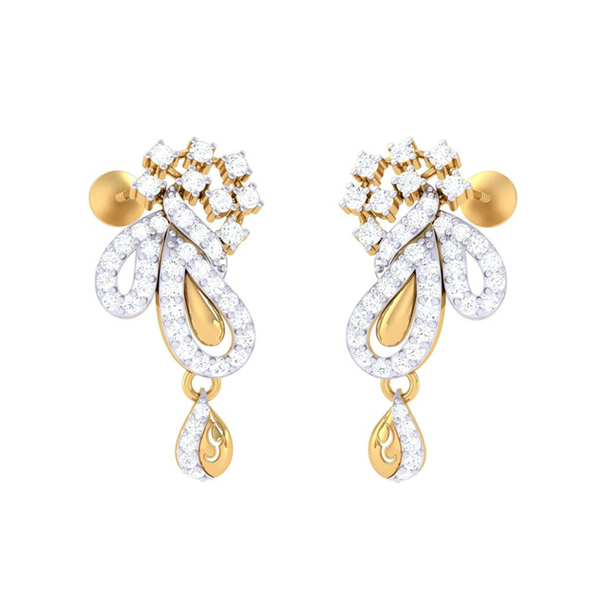 Diamond Earrings with Free Gold Coin