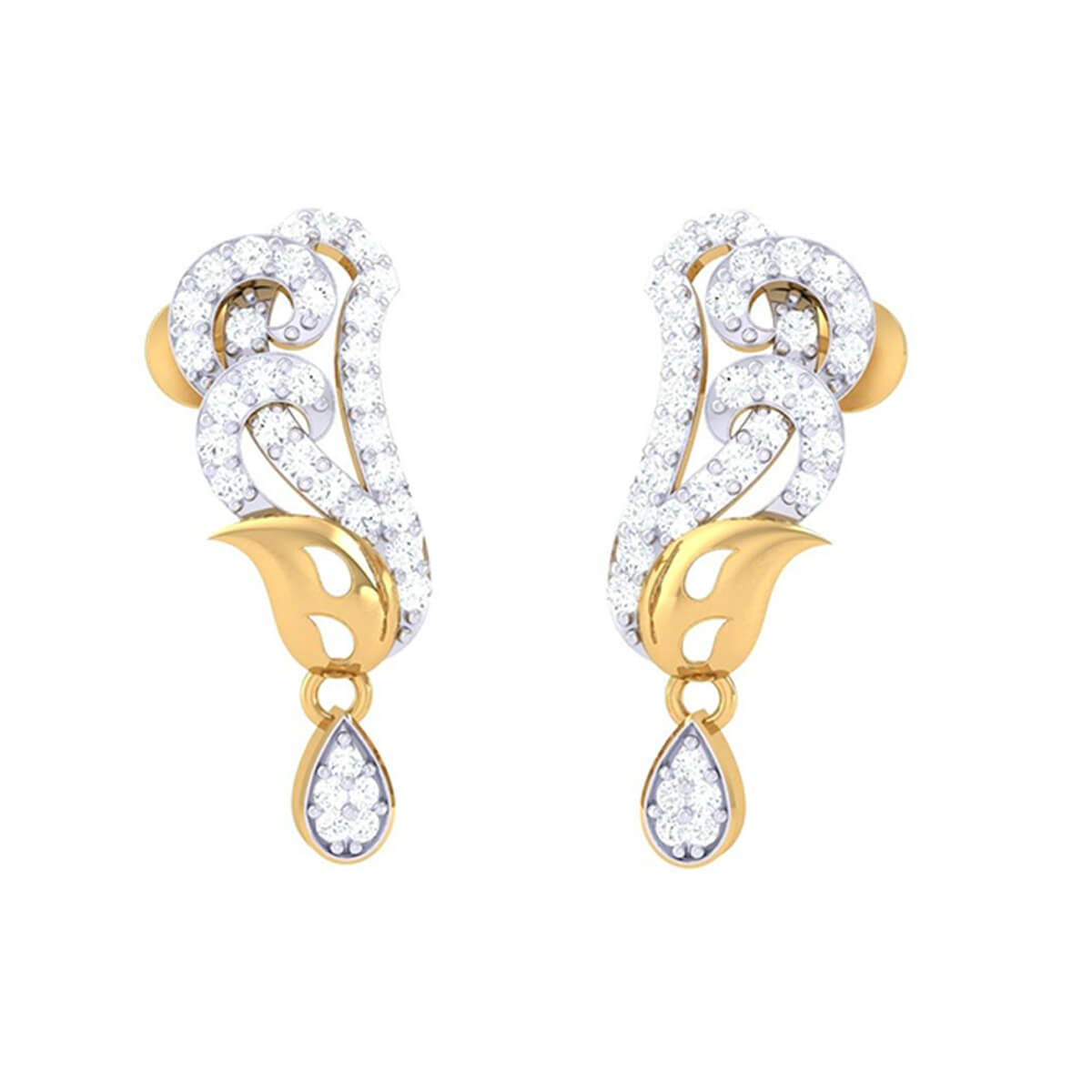 Diamond Earrings with Free Gold Coin