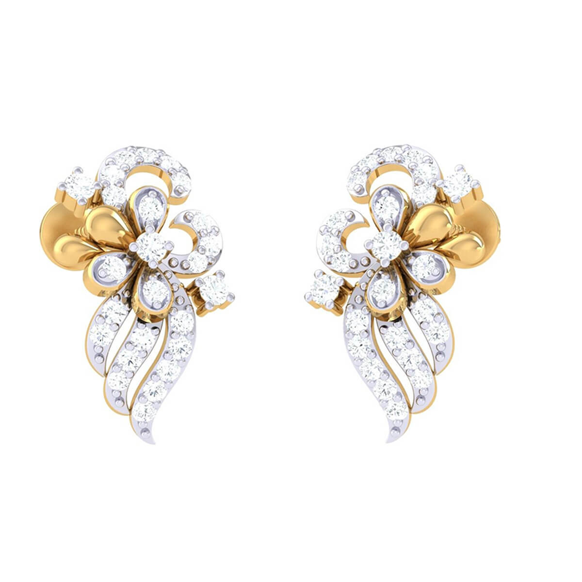 Diamond Earrings with Free Gold Coin