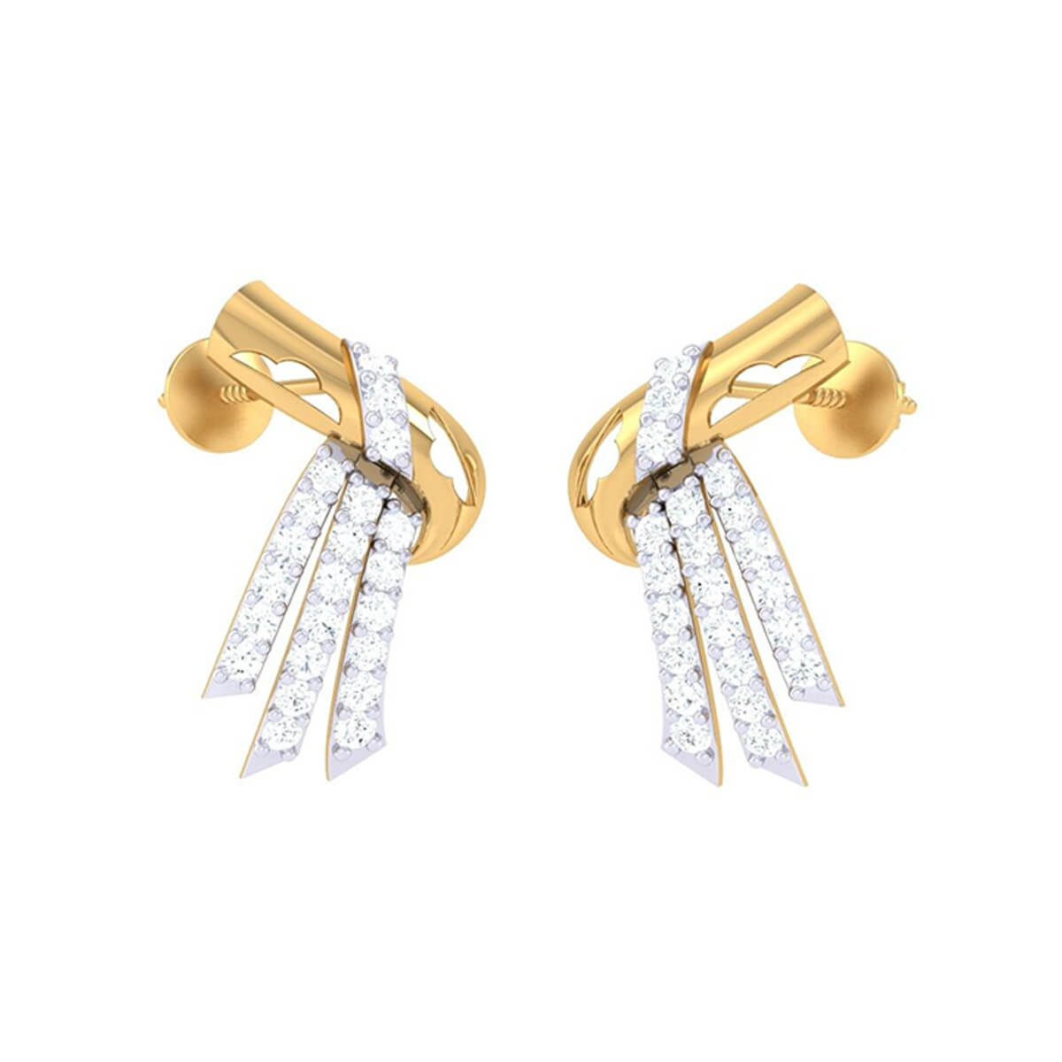 Diamond Earrings with Free Gold Coin