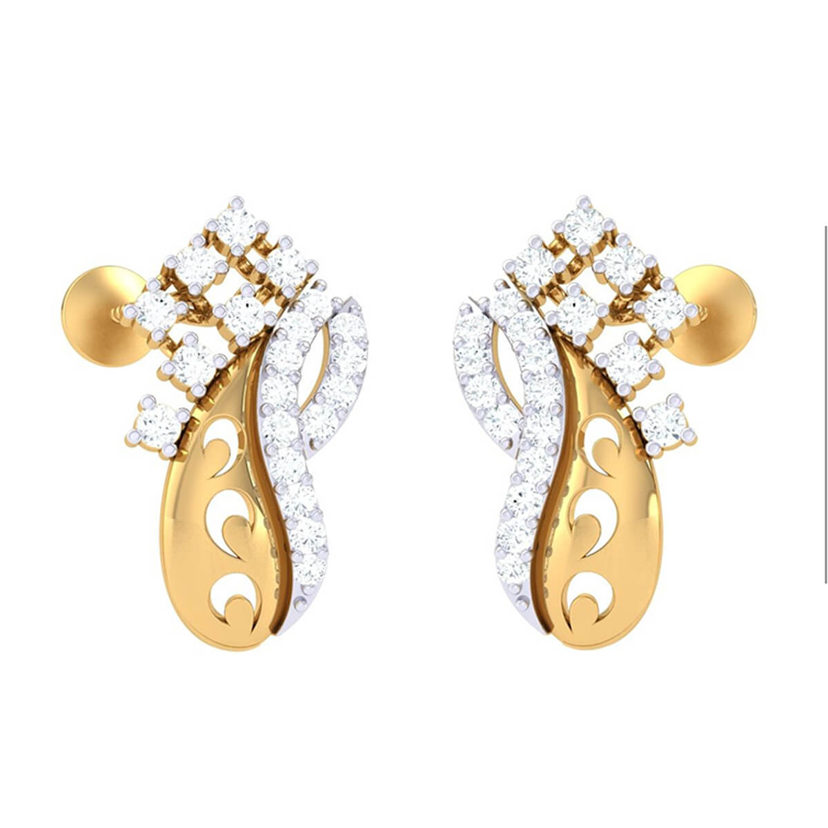 Diamond Earrings with Free Gold Coin