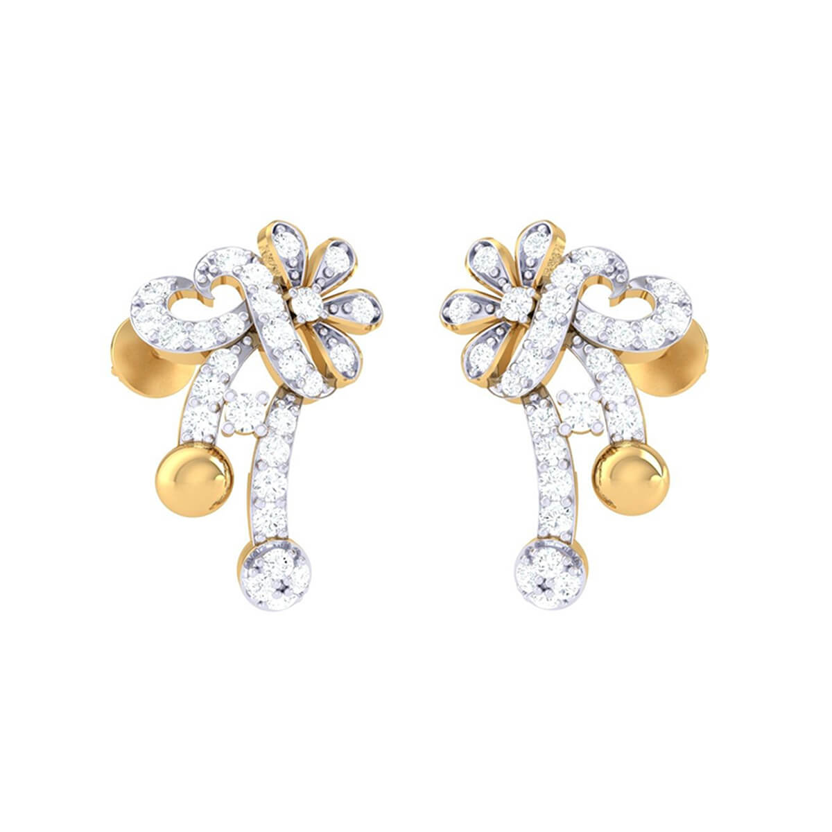 Diamond Earrings with Free Gold Coin