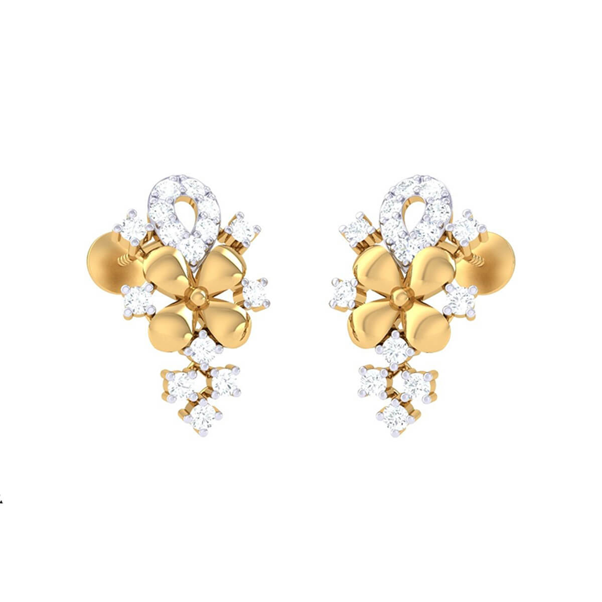 Diamond Earrings with Free Gold Coin