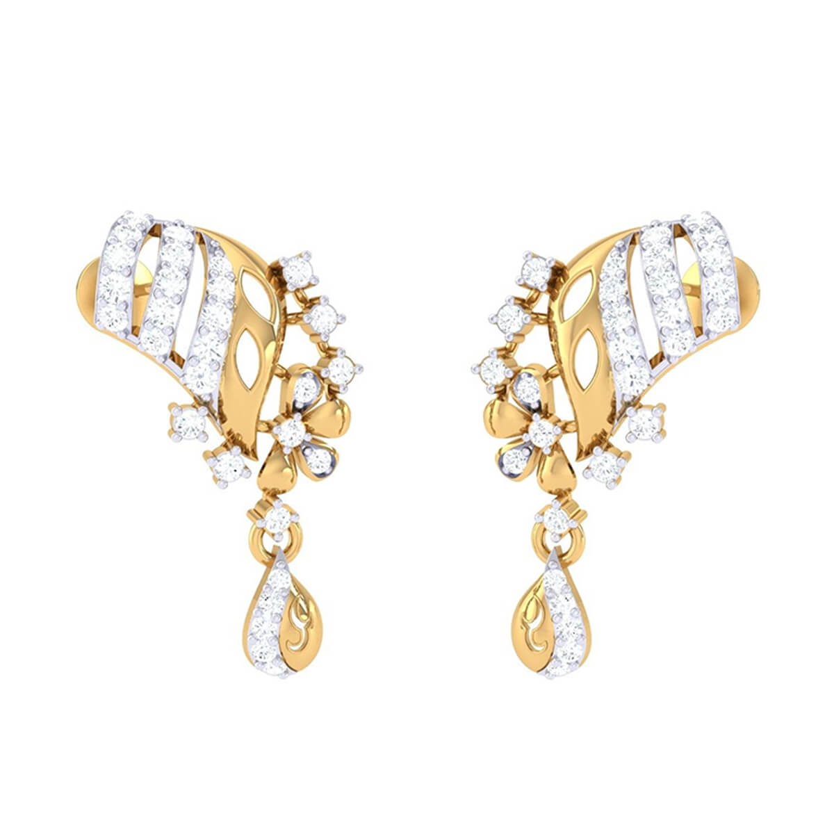 Diamond Earrings with Free Gold Coin