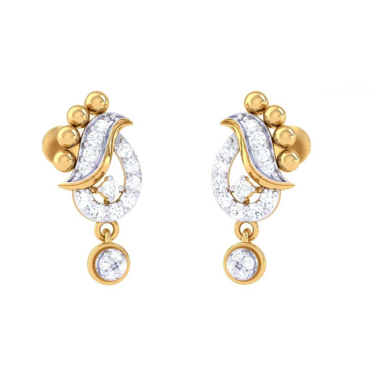 Diamond Earrings with Free Gold Coin