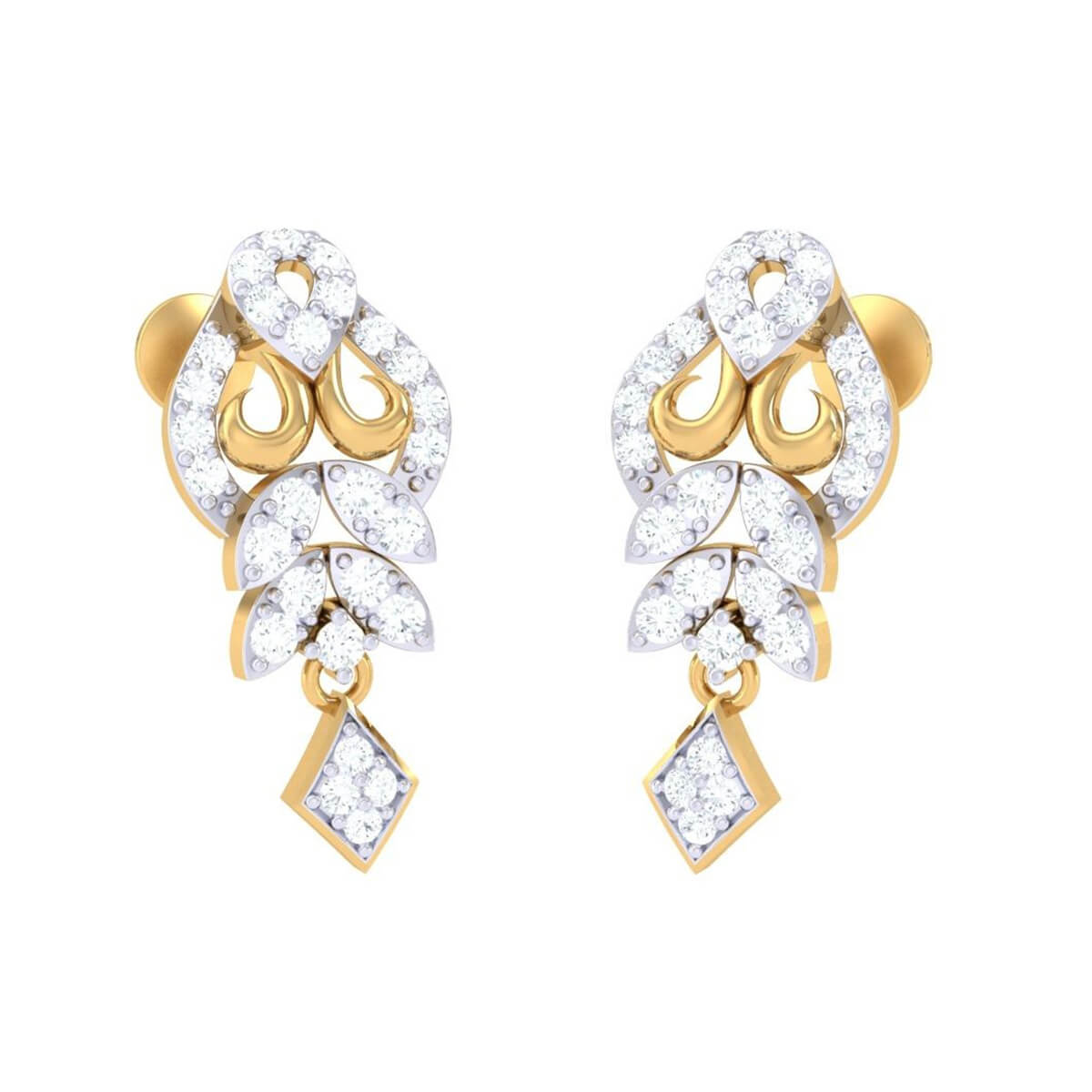 Diamond Earrings with Free Gold Coin