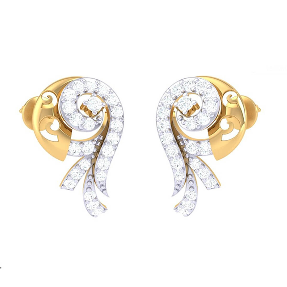 Diamond Earrings with Free Gold Coin