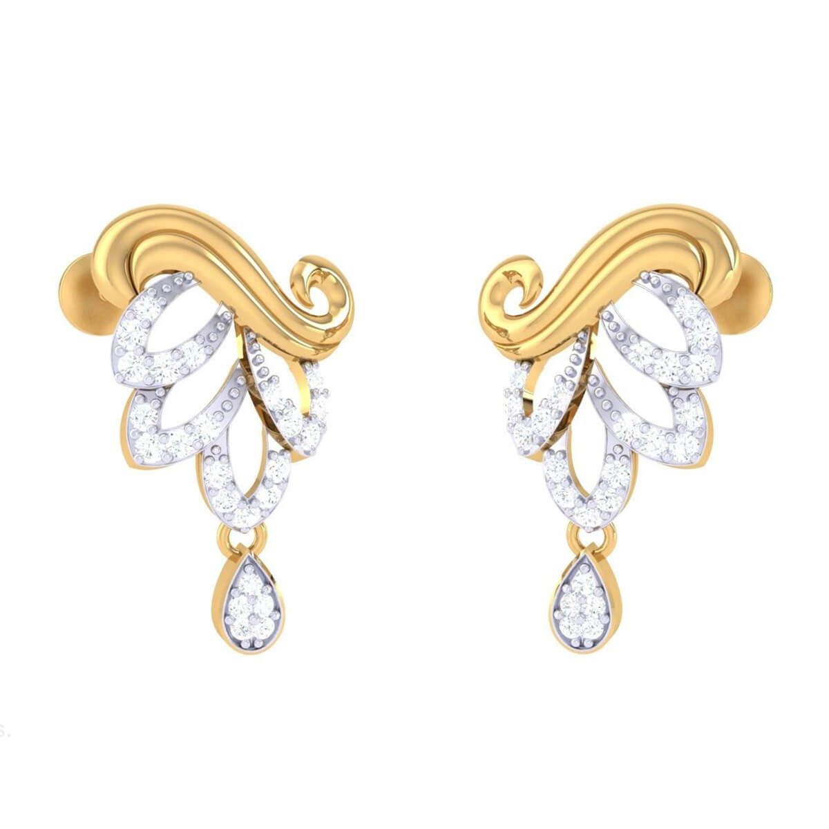 Diamond Earrings with Free Gold Coin