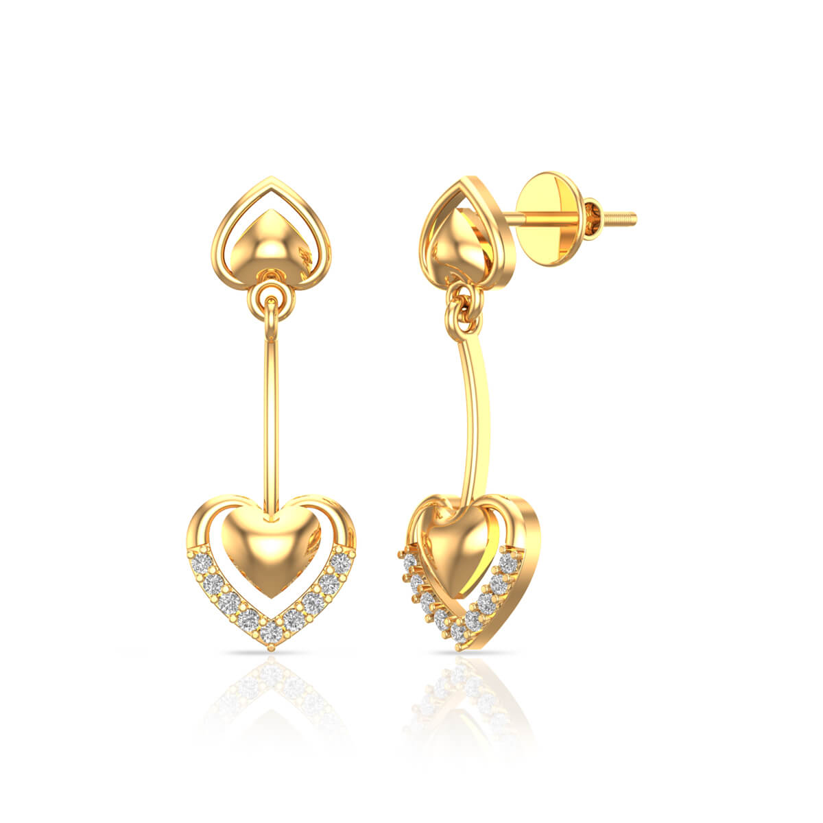 Diamond Earring with Free Gold Coin