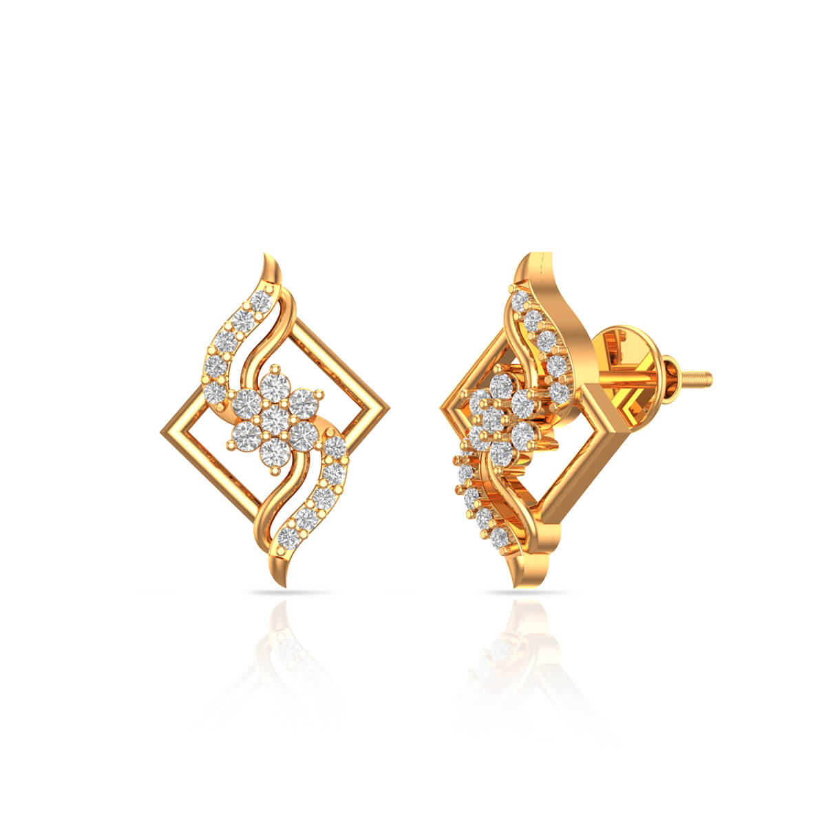 Diamond Earring with Free Gold Coin