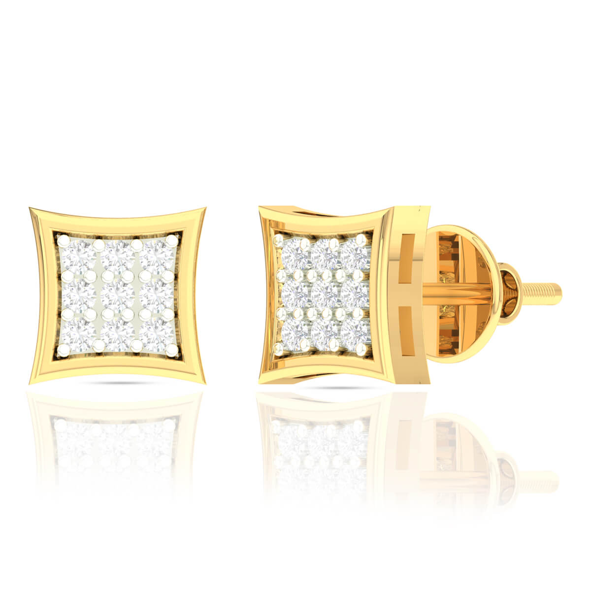 Diamond Earring with Free Gold Coin