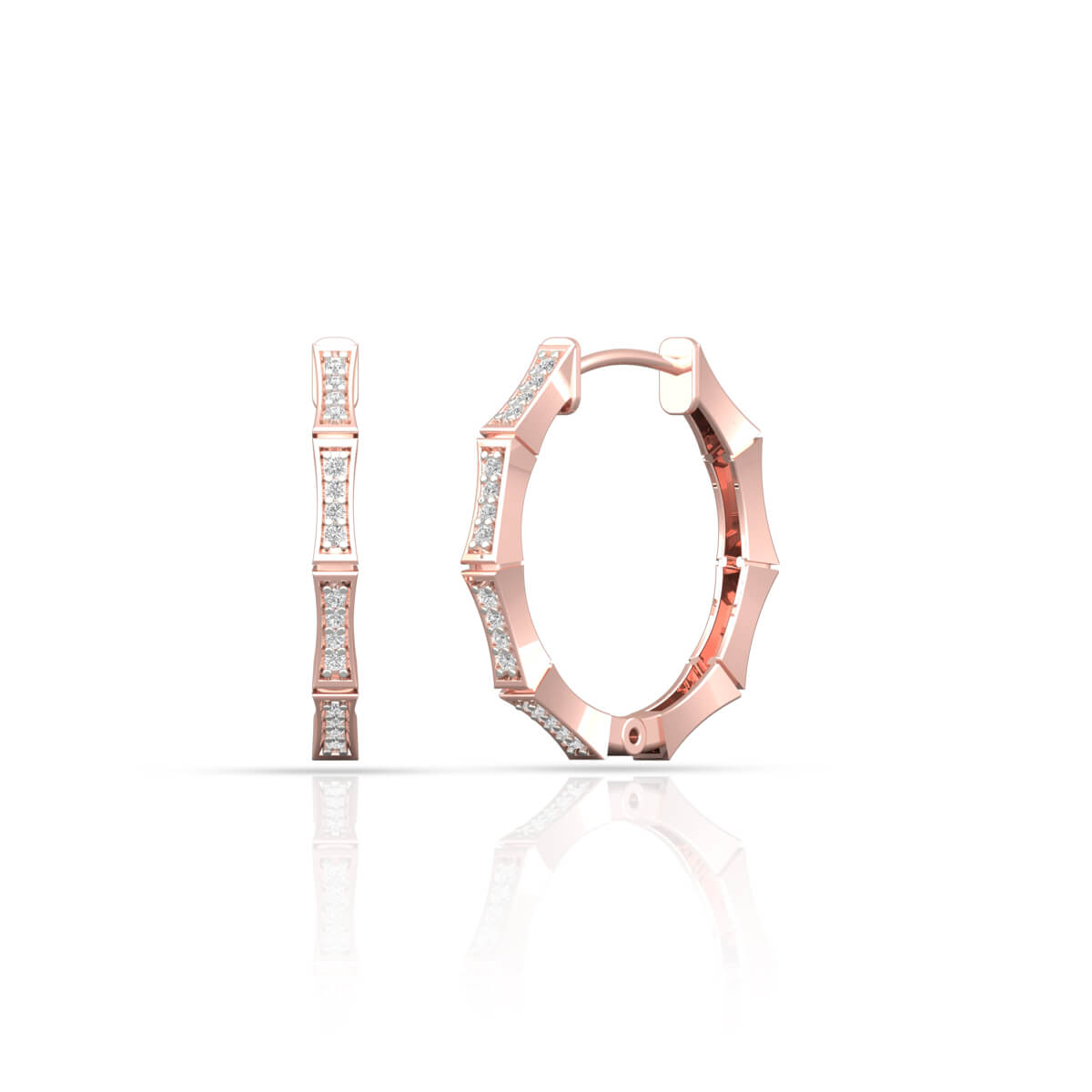 V Shape Gold Hoop Earrings - WHP Jewellers