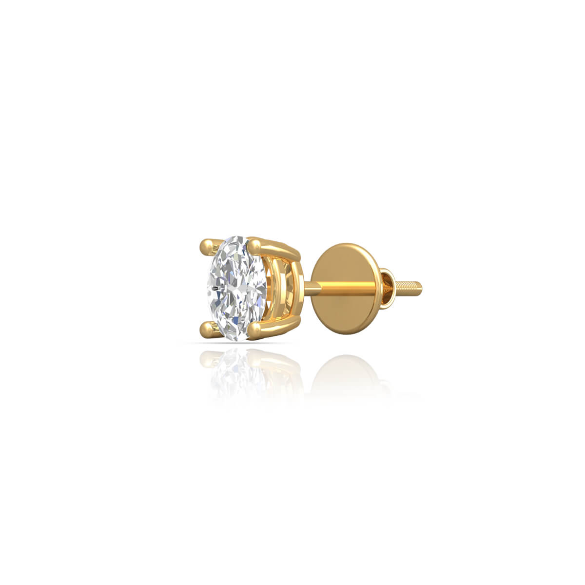 Diamond Stud for men with Free Gold Coin