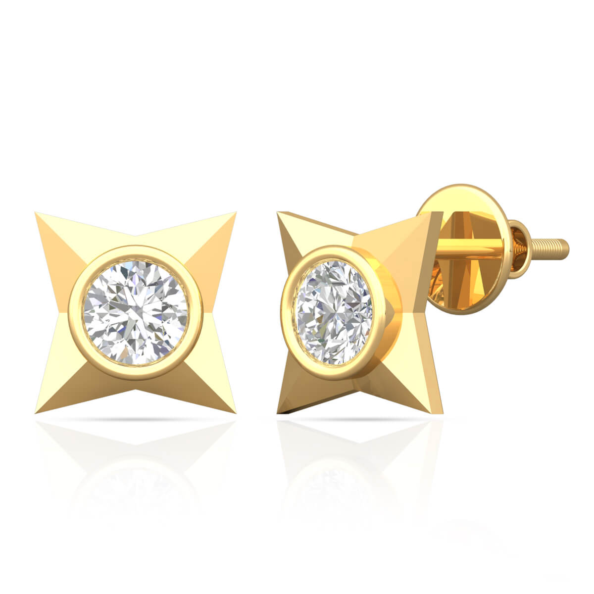 Diamond Earring with Free Gold Coin