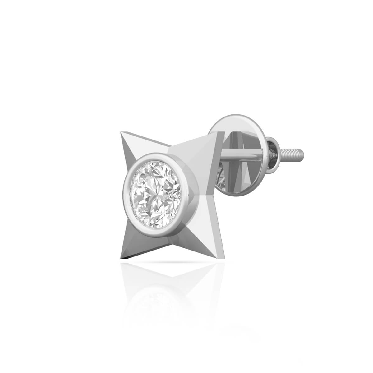 Diamond Stud for men with Free Gold Coin