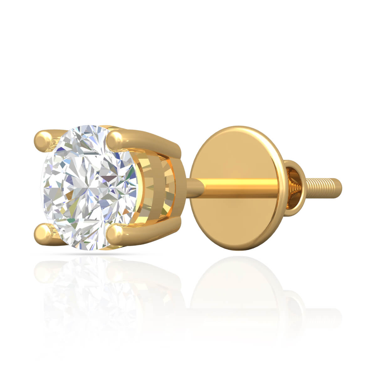 Diamond Stud for men with Free Gold Coin