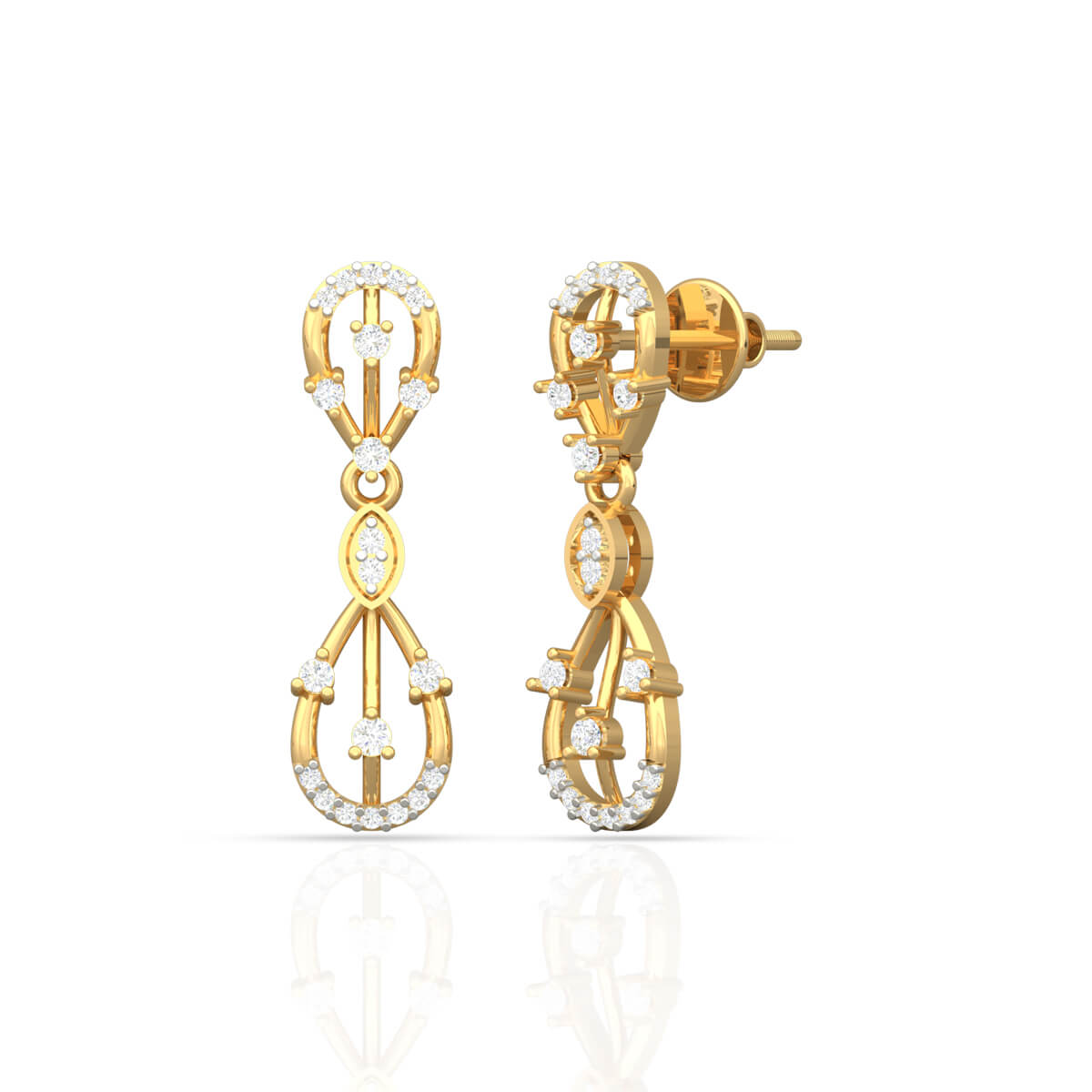 Diamond Earring with Free Gold Coin