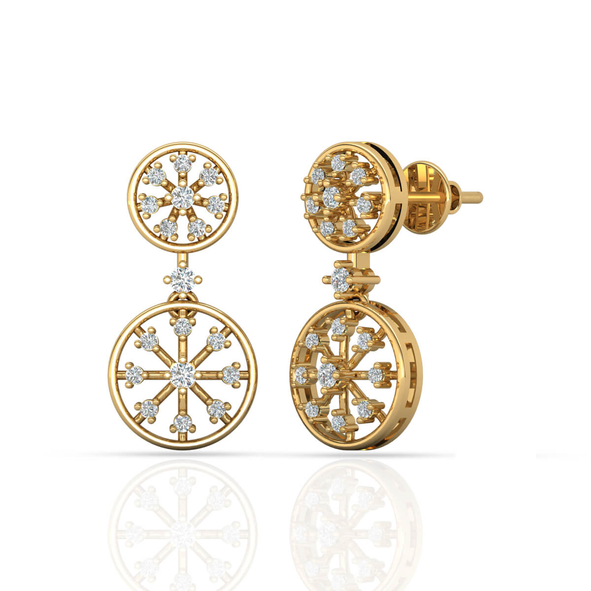 Diamond Earring with Free Gold Coin