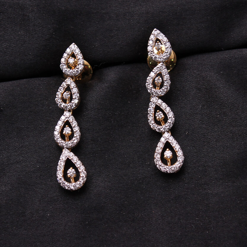 Diamond Earring For Women with Free Gold Coin