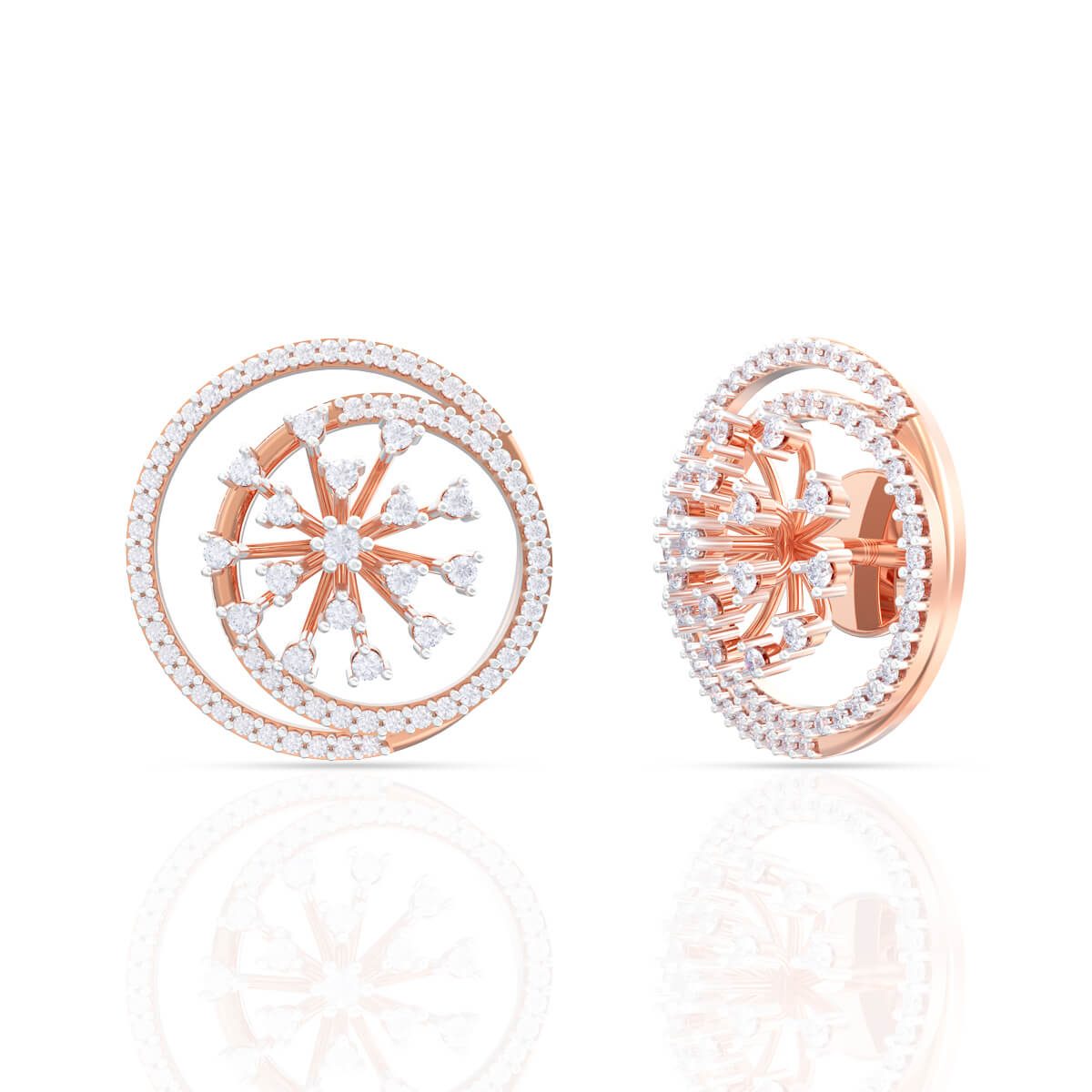 Enchanting Sparkle Stud Earring with Free Gold Coin