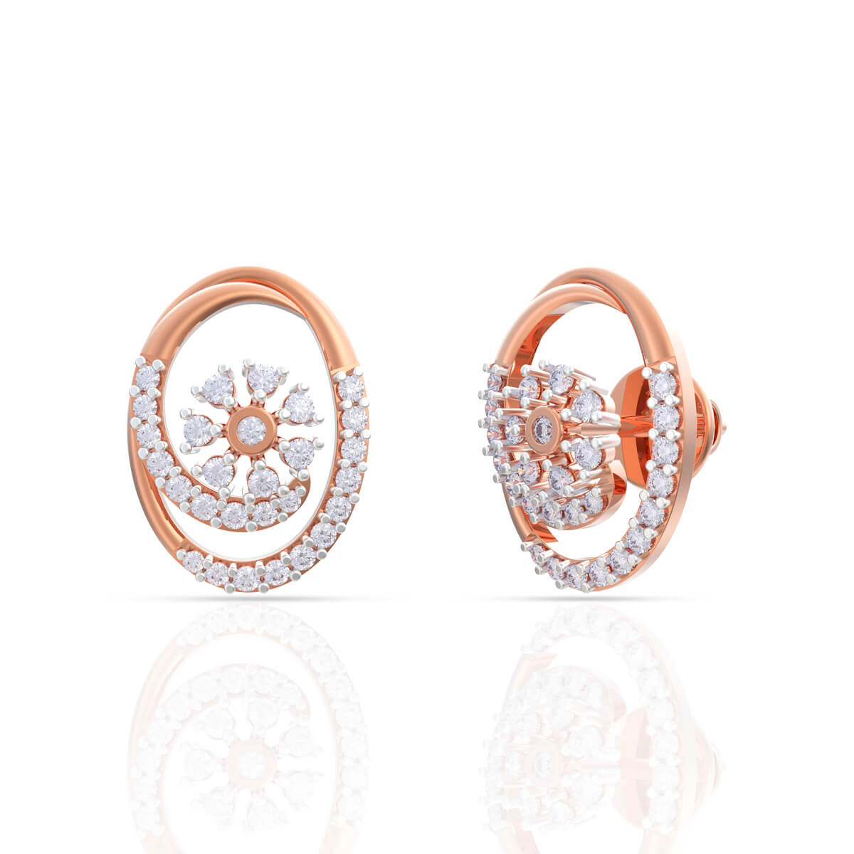 Bloom of Freshness Diamond Studs with Free Gold Coin