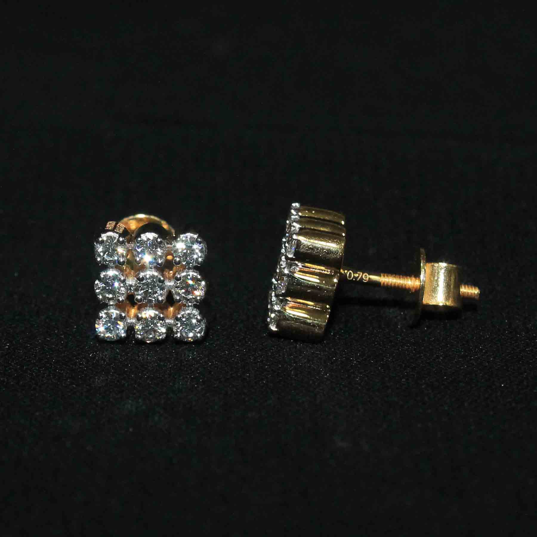 Diamond Earring For Women with Free Gold Coin