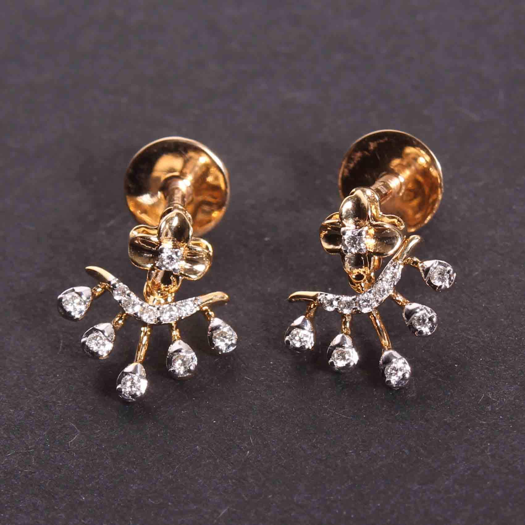 Diamond Earring For Women with Free Gold Coin