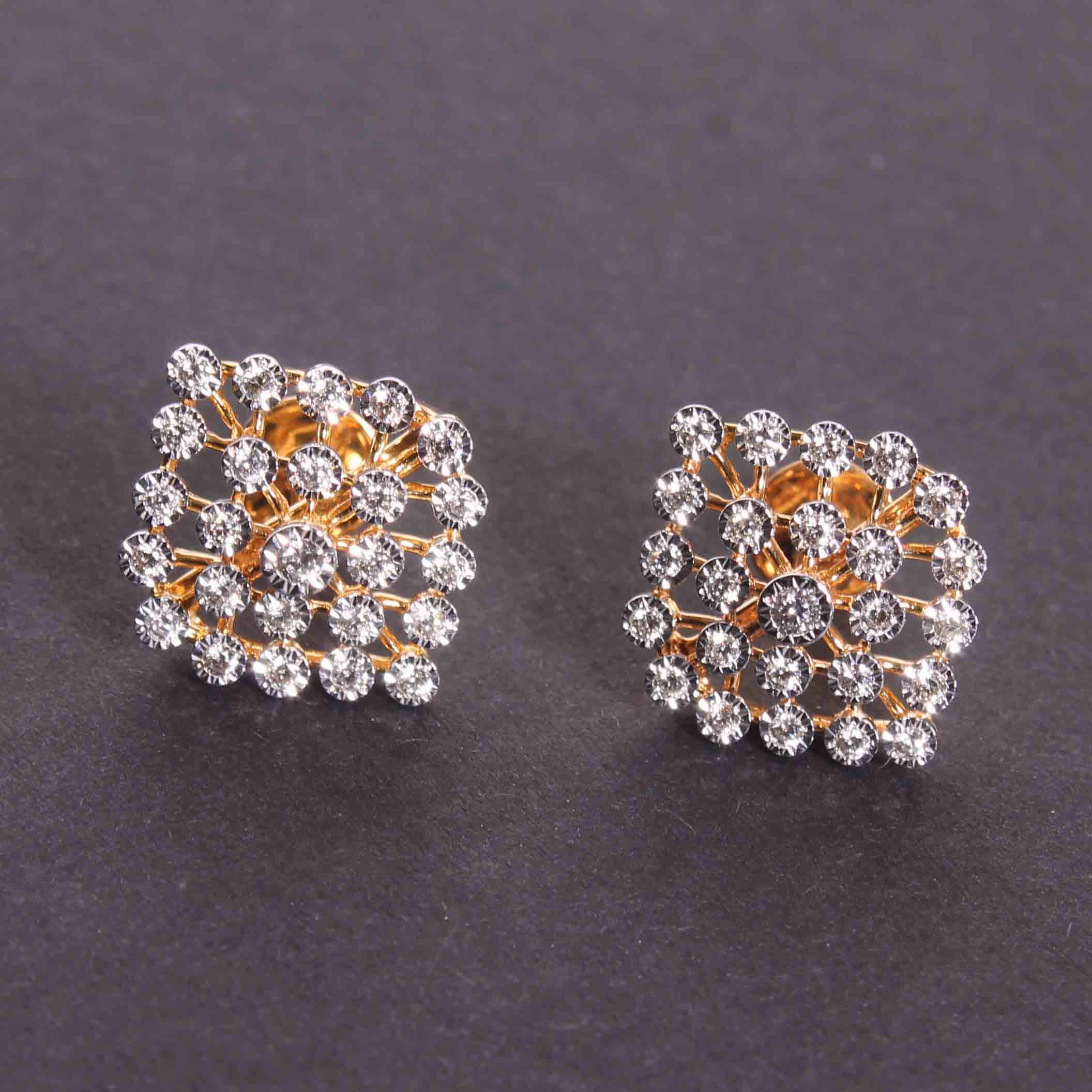 Diamond Earring For Women with Free Gold Coin