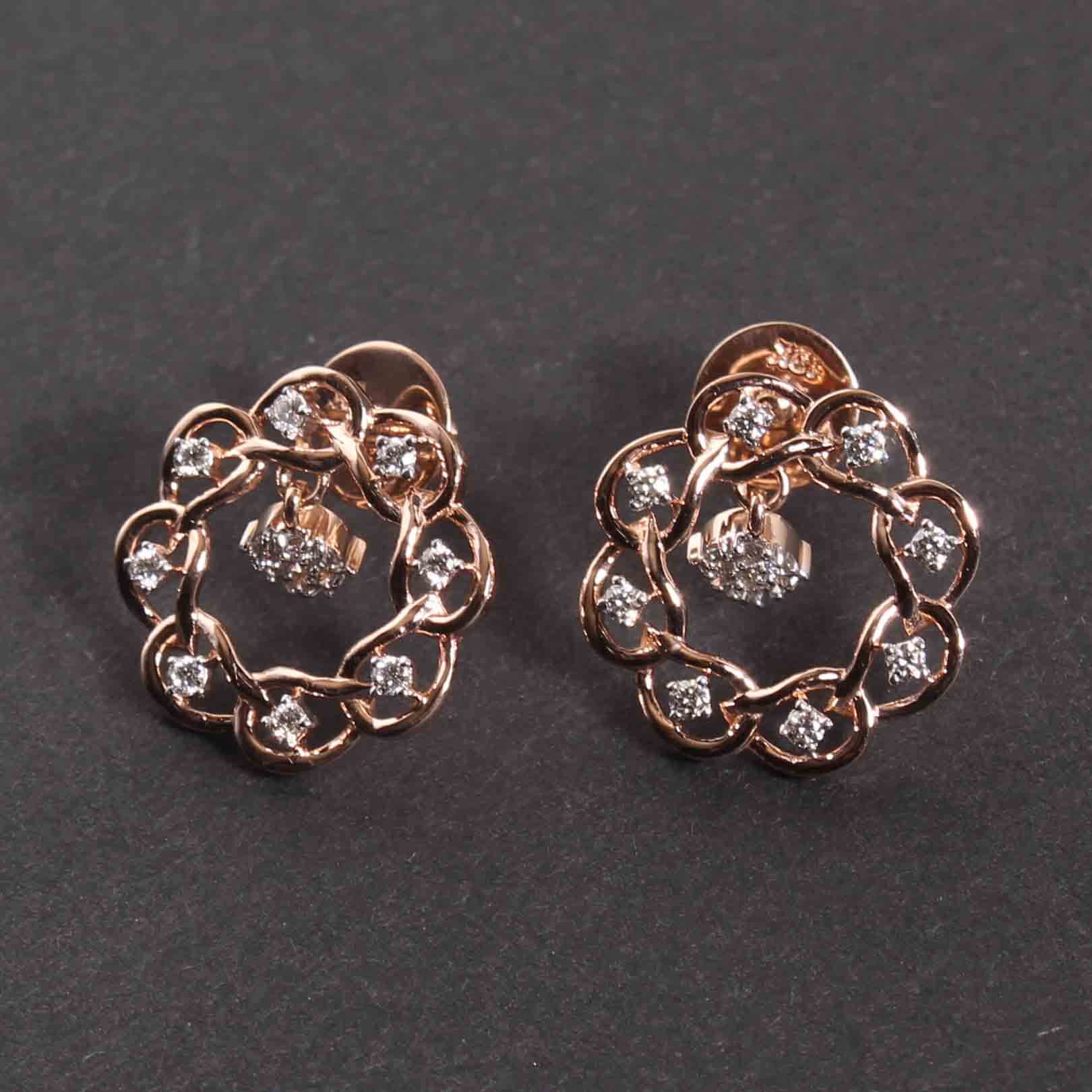 Diamond Earring For Women with Free Gold Coin