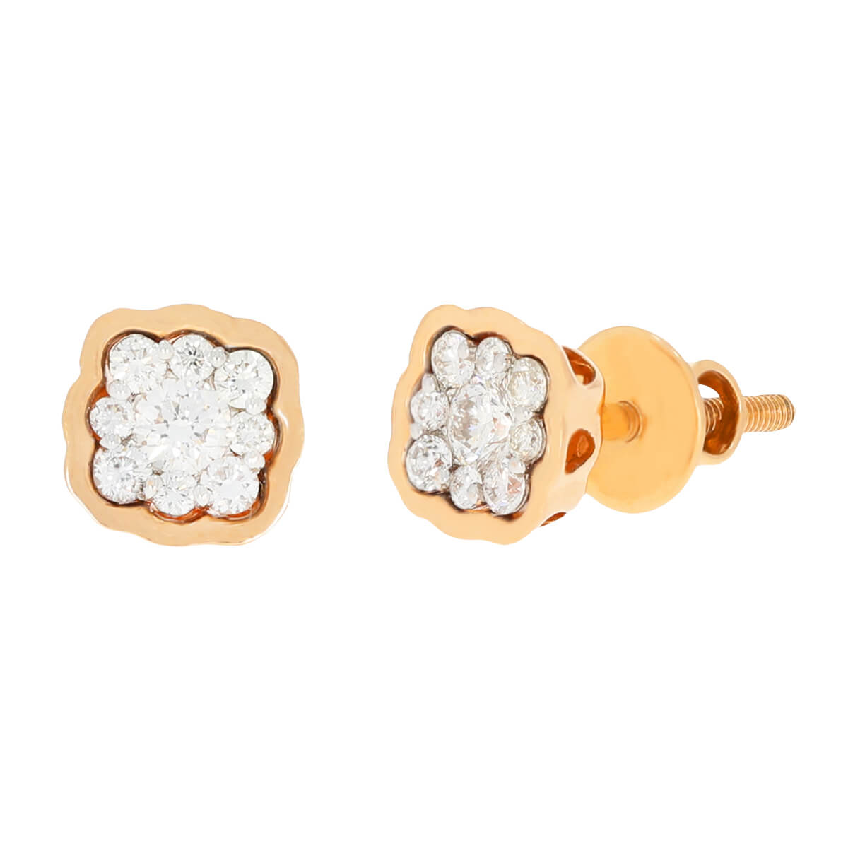 Vivant stud diamond Earring with Free Gold Coin