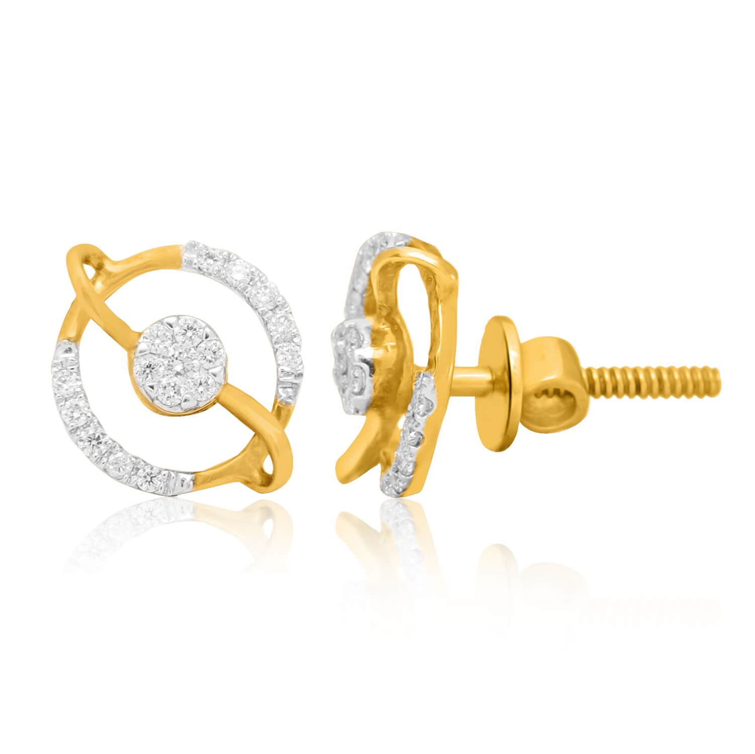 Amina Diamond Earring with Free Gold Coin