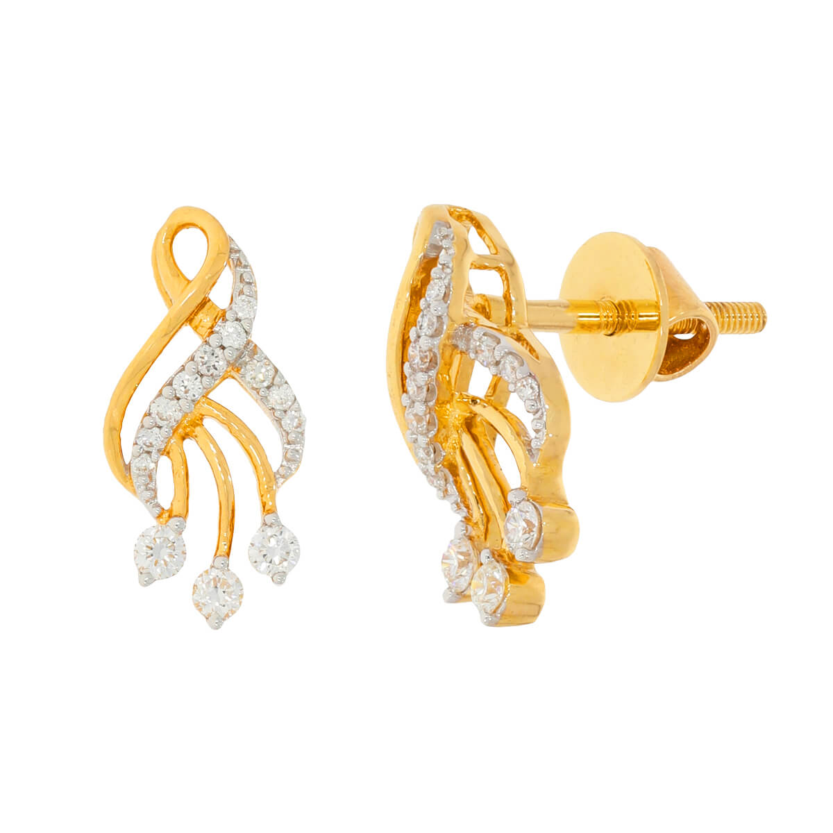 Pawan stud Earring with Free Gold Coin