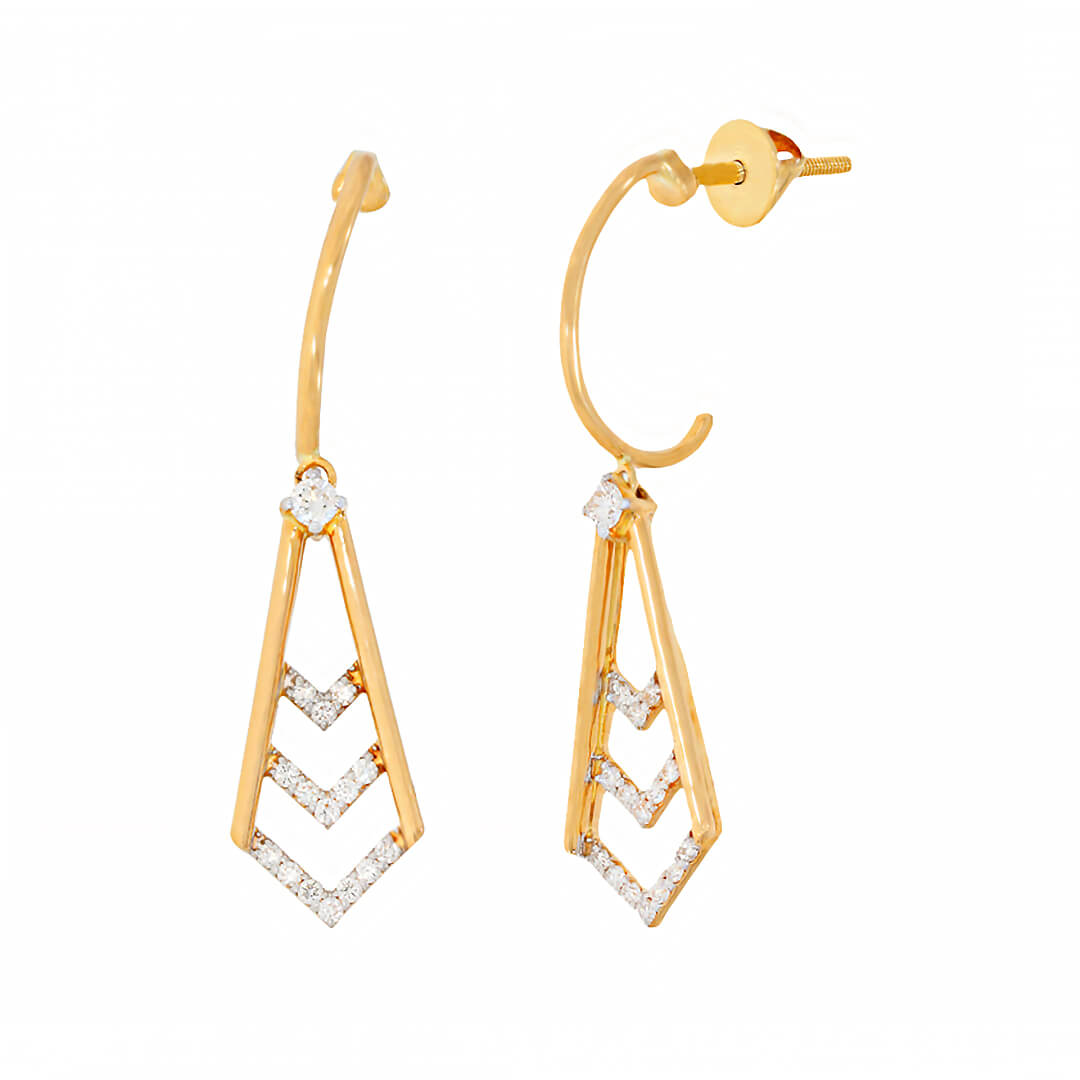 Clea J Hoop diamond earring with Free Gold Coin