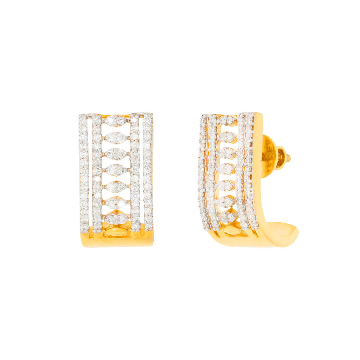 ami J Hoop diamond earring with Free Gold Coin