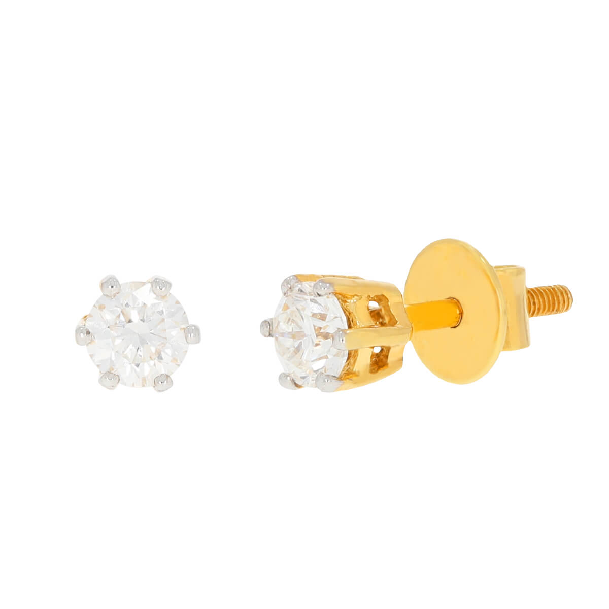 pointer stud diamond earring with Free Gold Coin