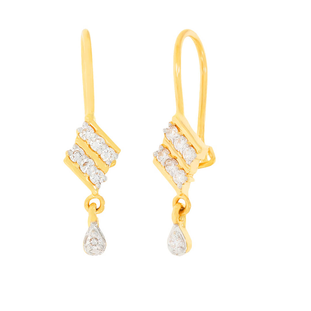 Traci Drop diamond earring with Free Gold Coin