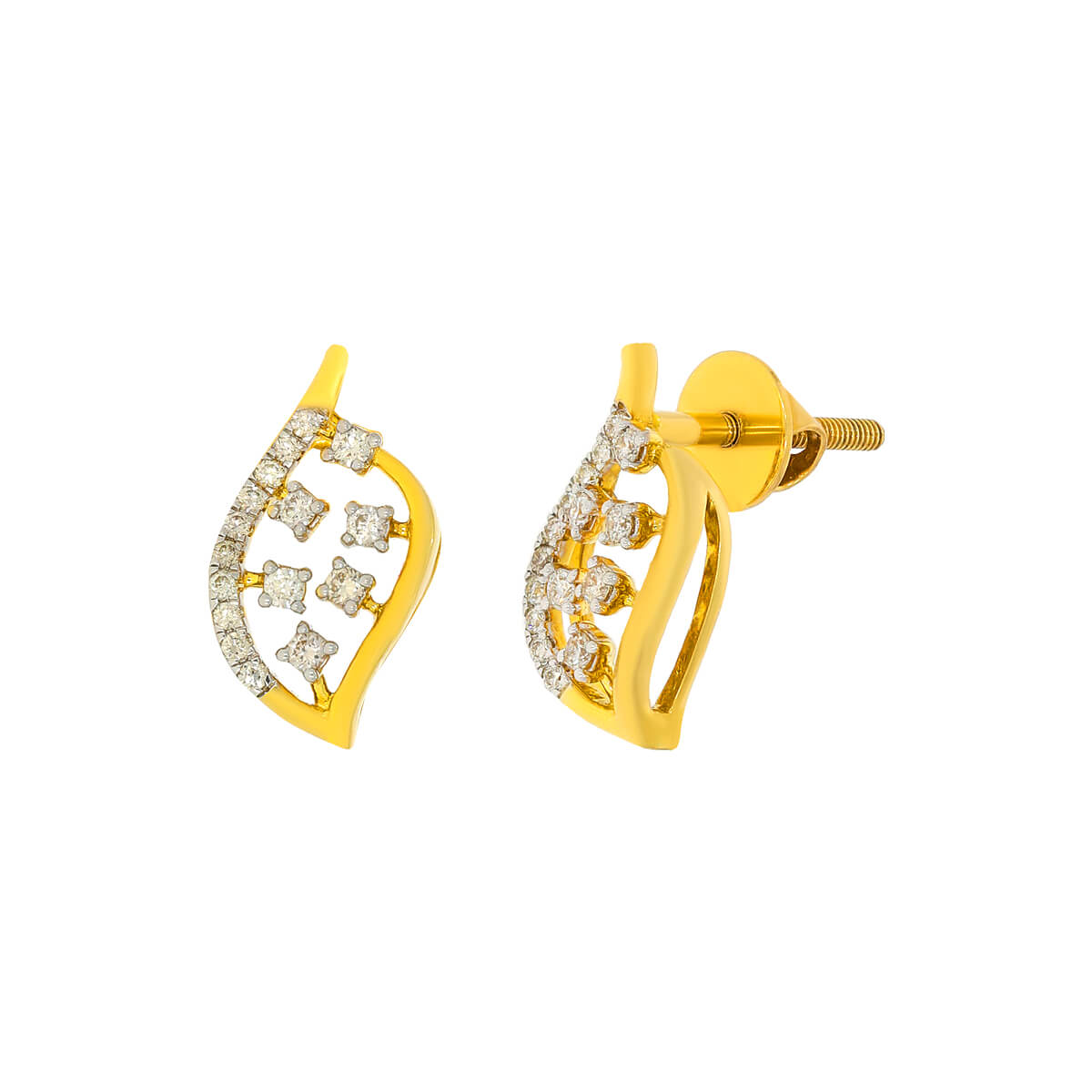 Nityam Diamond earrings with Free Gold Coin