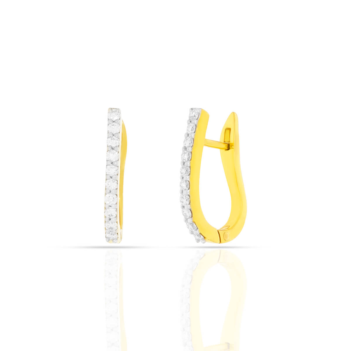 Timeless Sparkle Diamond Hoops in Gold with Free Gold Coin