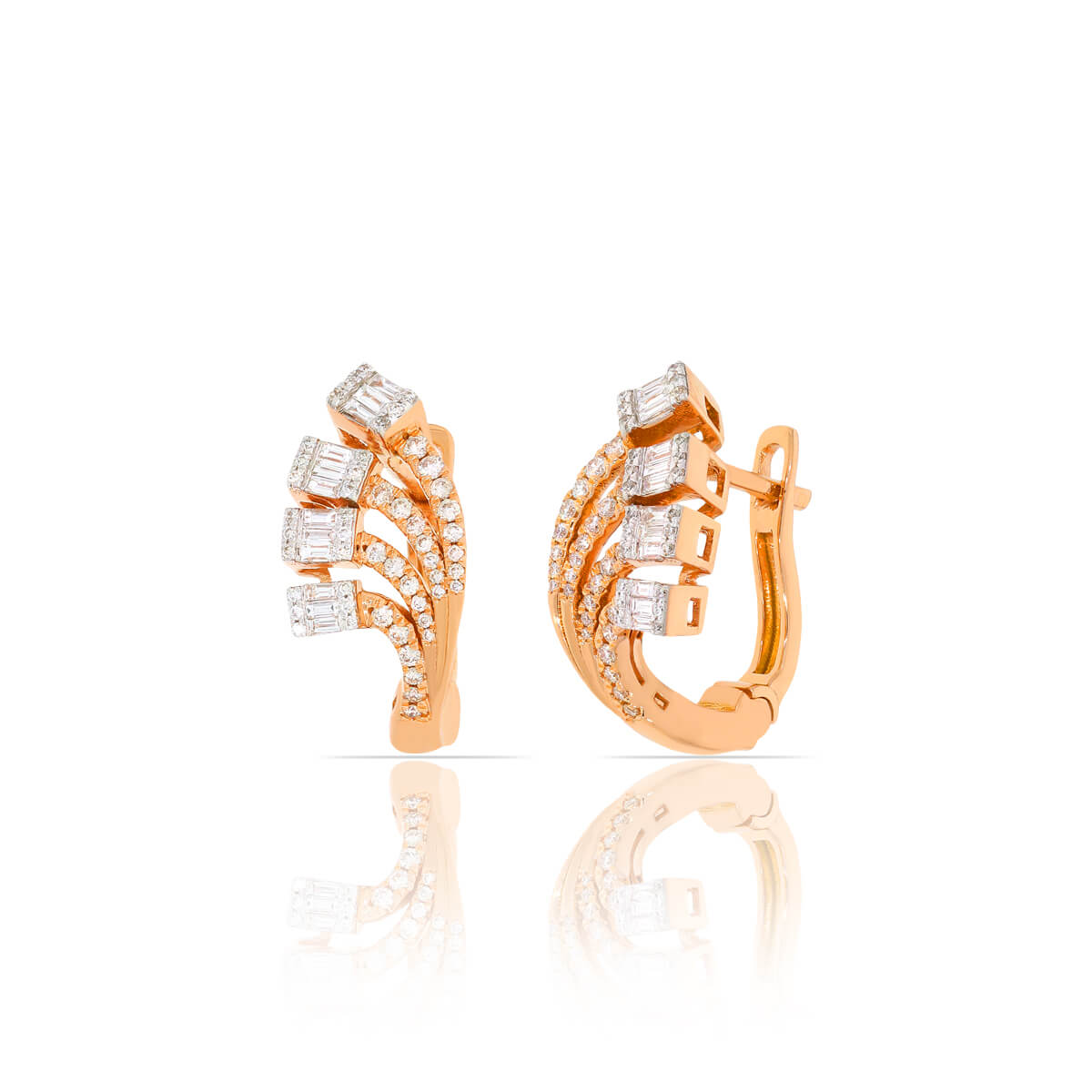 Half Bali Diamond Earring