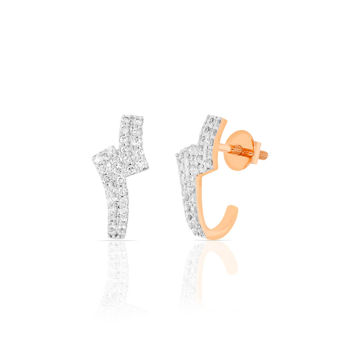 Rosy Elegance Diamond Earring